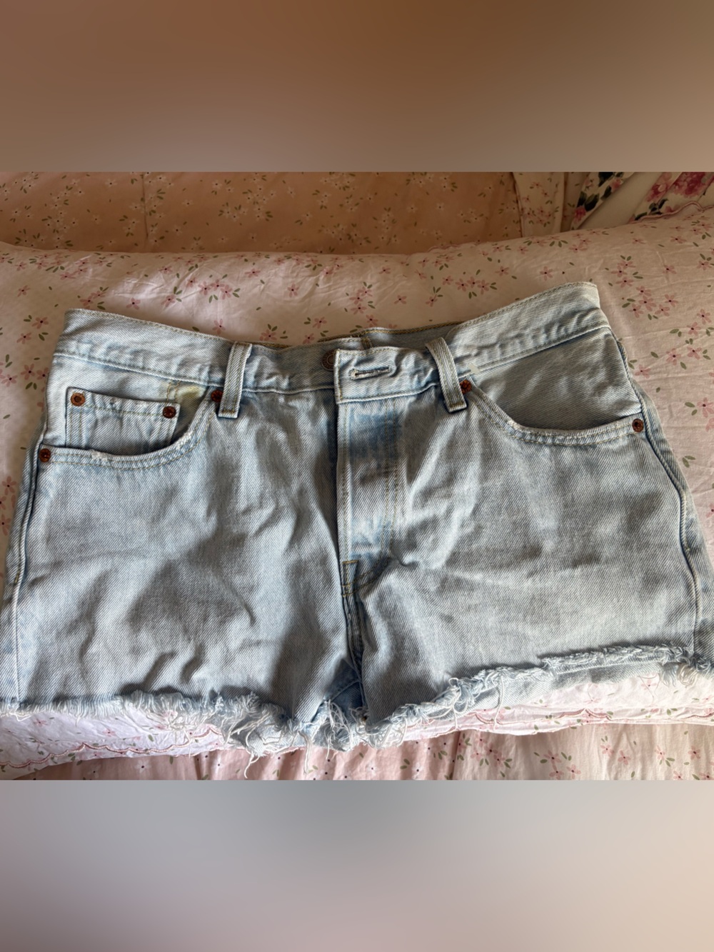 Levi's Light Blue Denim Jean Shorts